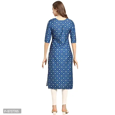 Fashionable Straight Multicoloured Printed Crepe Kurta For Women Combo Pack Of 4-thumb3