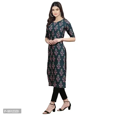 Fashionable Straight Multicoloured Printed Crepe Kurta For Women Combo Pack Of 2-thumb2