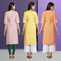 Stylish Fancy Designer Crepe Printed Kurta For Women Combo Of 3-thumb1