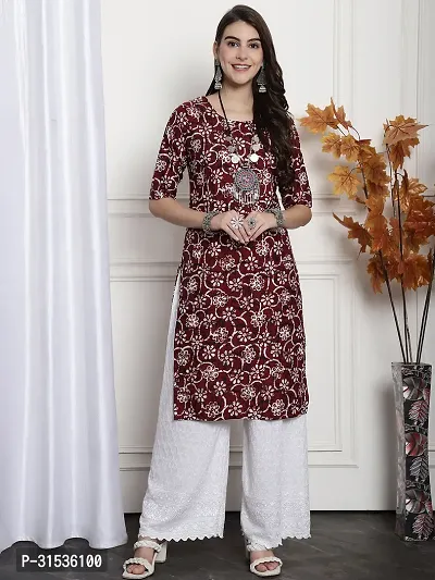 Elegant Crepe Printed Kurta For Women And Girls