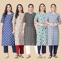 Classic Crepe Printed Kurtis Combo For Women-thumb1