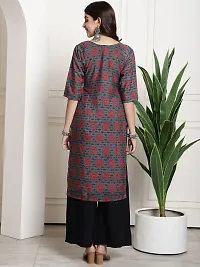 Stylish Crepe Printed Stitched Kurta For Women-thumb2