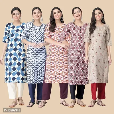 Classic Crepe Printed Kurtis Combo For Women