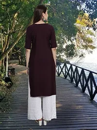 Stylish American Crepe Stitched Kurta For Women-thumb1