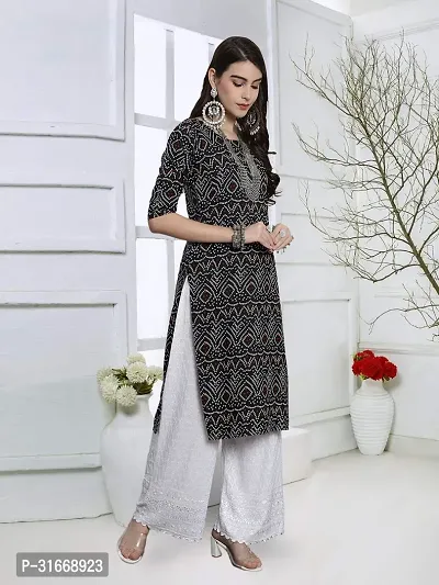 Stylish Black Crepe Kurta For Women-thumb4