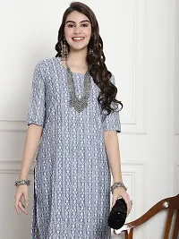 Stylish Multicoloured Crepe Kurta For Women-thumb3