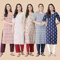 Classic Crepe Printed Kurtis Combo For Women-thumb1