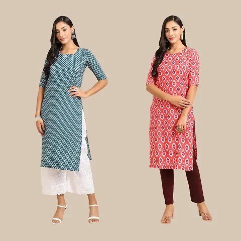 Fancy Combo of 2 Crepe Kurti