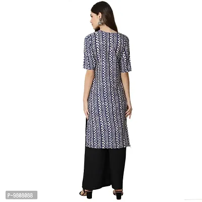Fashionable Straight Multicoloured Printed Crepe Kurta For Women Combo Pack Of 2-thumb2