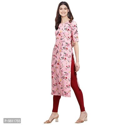 Fashionable Straight Multicoloured Printed Crepe Kurta For Women Combo Pack Of 2-thumb2