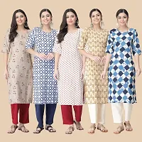 Classic Crepe Printed Kurtis Combo For Women-thumb1