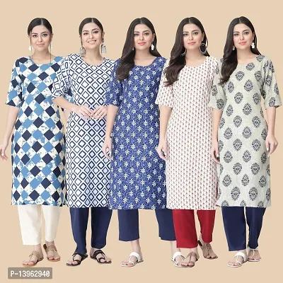 Classic Crepe Printed Kurtis Combo For Women