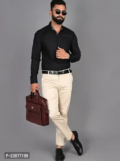 Stylish Men Cotton Long Sleeve Formal Shirt
