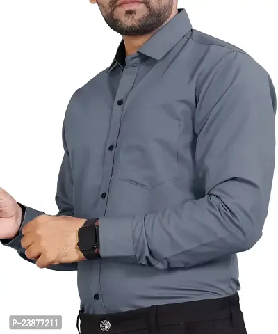Stylish Men Cotton Long Sleeve Formal Shirt-thumb5