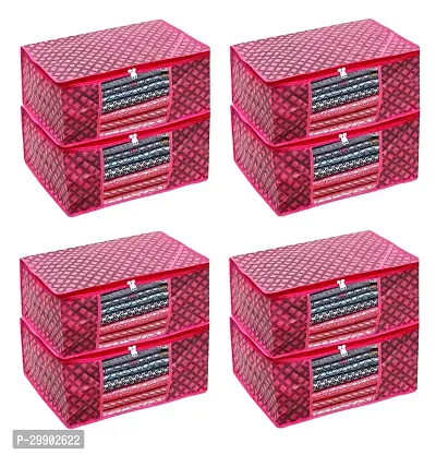 Stylish Pink Synthetic Organizers Combo Of 8