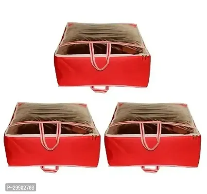 Stylish Red Polyester Organizers Combo Of 3-thumb0