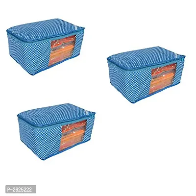 Blue Fabric Printed Organizers For Women