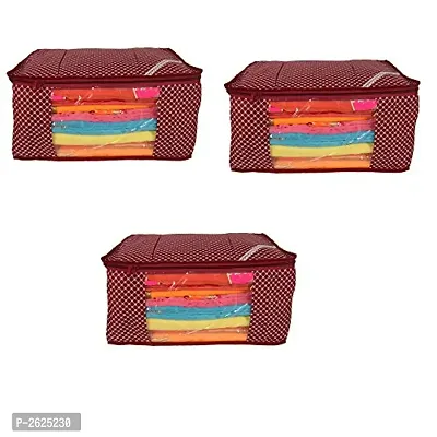 Maroon Fabric Printed Organizers For Women