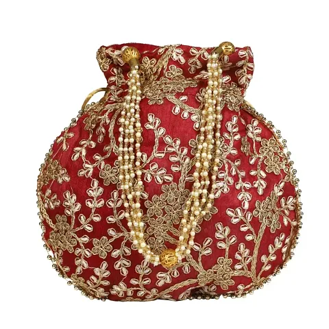 BULBUL STYLISH DESIGNER PARTYWEAR POTLI HANDBAG/CLUTH