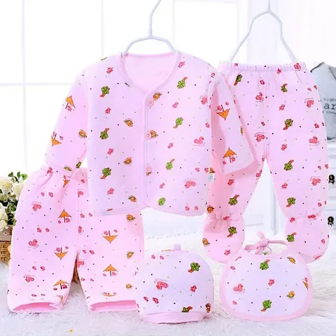 Assorted Infant Winter Wear Cotton 5Pcs Sets