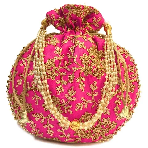 BULBUL STYLISH DESIGNER PARTYWEAR POTLI HANDBAG/CLUTH