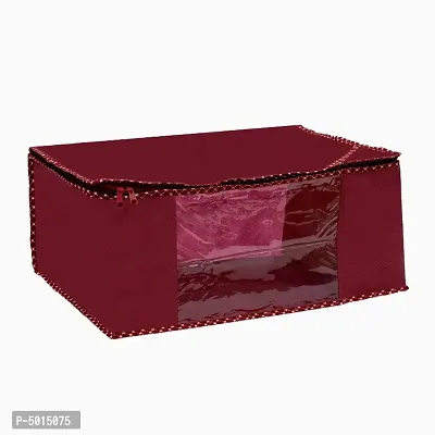 Trendy non woven saree cover storage bags for zip combo  cloth organizer for wardrobe (Pack Of 6)-thumb4