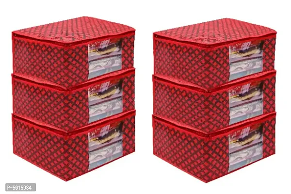 Red Synthetic Printed Organizers For Women