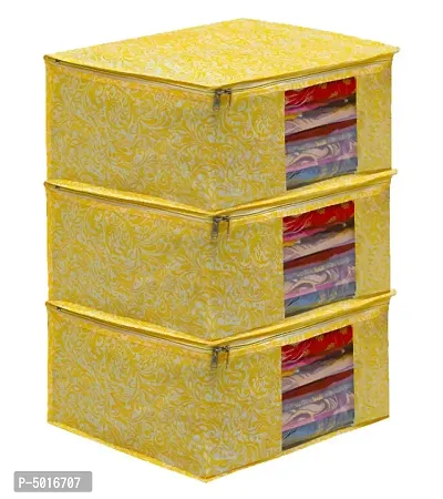 Golden Synthetic Printed Organizers For Women