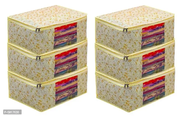 Golden Synthetic Printed Organizers For Women-thumb0