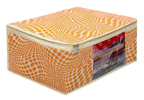 Orange Synthetic Printed Organizers For Women-thumb1