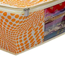 Orange Synthetic Printed Organizers For Women-thumb2