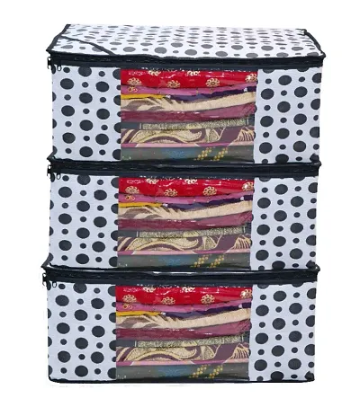 Trendy Packs Of Non-woven Saree Storage Organizers For Wardrobe