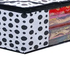 Trendy non woven saree cover storage bags for zip combo and cloth organizer for wardrobe (Pack Of 3)-thumb1
