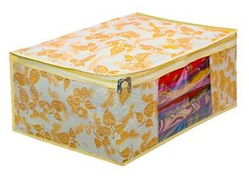 Golden Synthetic Printed Organizers For Women-thumb1