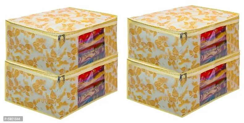 Golden Synthetic Printed Organizers For Women
