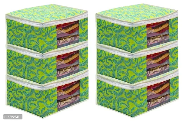 Green Synthetic Printed Organizers For Women