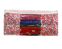 Trendy non woven saree cover storage bags for zip combo  cloth organizer for wardrobe (Pack Of 3)-thumb1