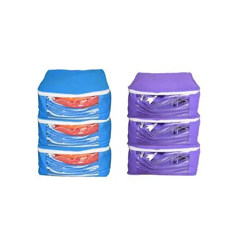 Fancy Multicoloured Non Woven Saree Covers (Pack Of 6)