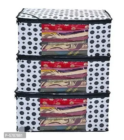 White Synthetic Printed Organizers For Women-thumb0