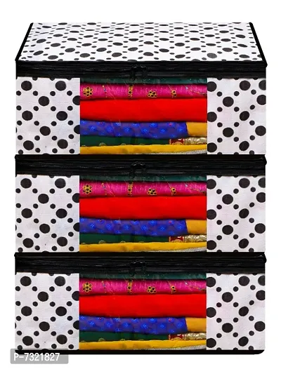 Elegant Non woven Saree Cover Organizers For Women Pack Of 3