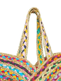 Jute and Chindi Unique Multicolor Sling Handbag For Women-thumb2