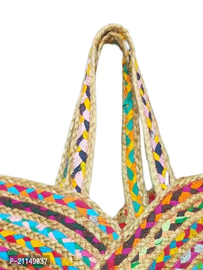 Jute and Chindi Unique Multicolor Sling Handbag For Women-thumb3