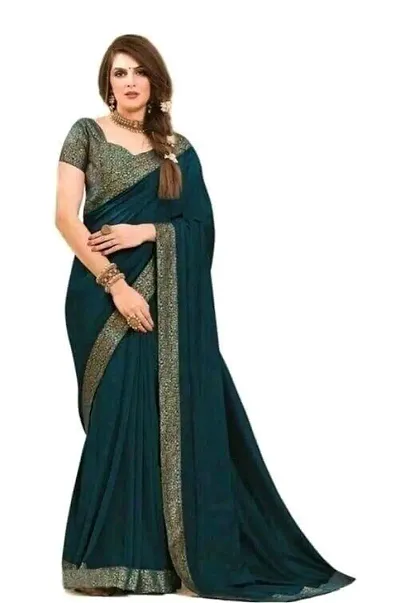 Elegant Art Silk Saree with Blouse piece 