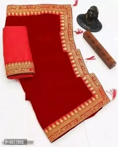 Art Silk Solid Saree with Blouse piece-thumb0