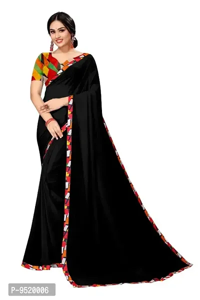 Chiffon Lace Work Saree with Blouse piece