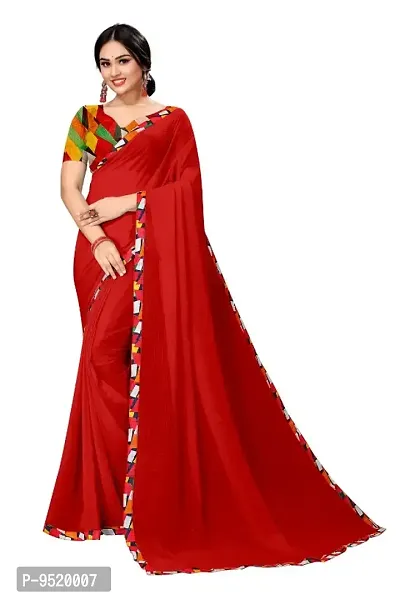 Chiffon Lace Work Saree with Blouse piece