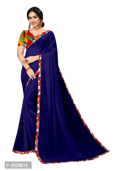 Chiffon Lace Work Saree with Blouse piece-thumb0