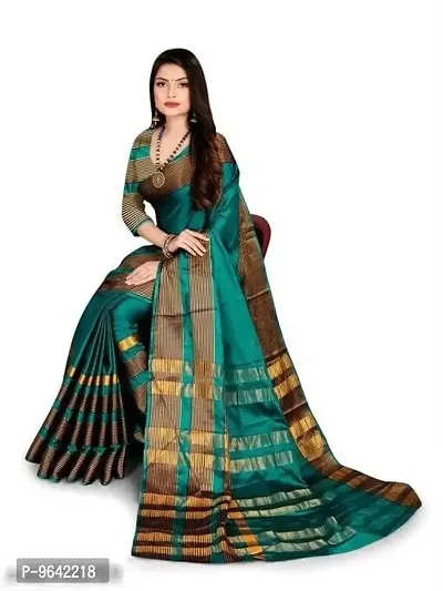 Chanderi Silk Lace Work Saree with Blouse piece-thumb0