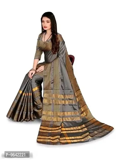 Chanderi Silk Lace Work Saree with Blouse piece-thumb0