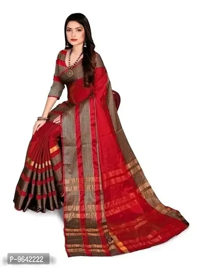 Chanderi Silk Lace Work Saree with Blouse piece-thumb0